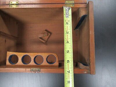 EMPTY WATSON UK LONDON WOOD CABINET ANTIQUE MICROSCOPE PART AS PICTURED #TB-5