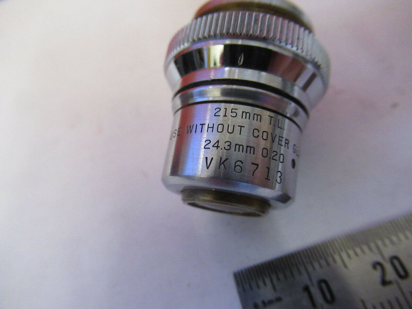 BAUSCH LOMB 24.3mm OBJECTIVE LENS MICROSCOPE PART AS PICTURED &8Z-A-18