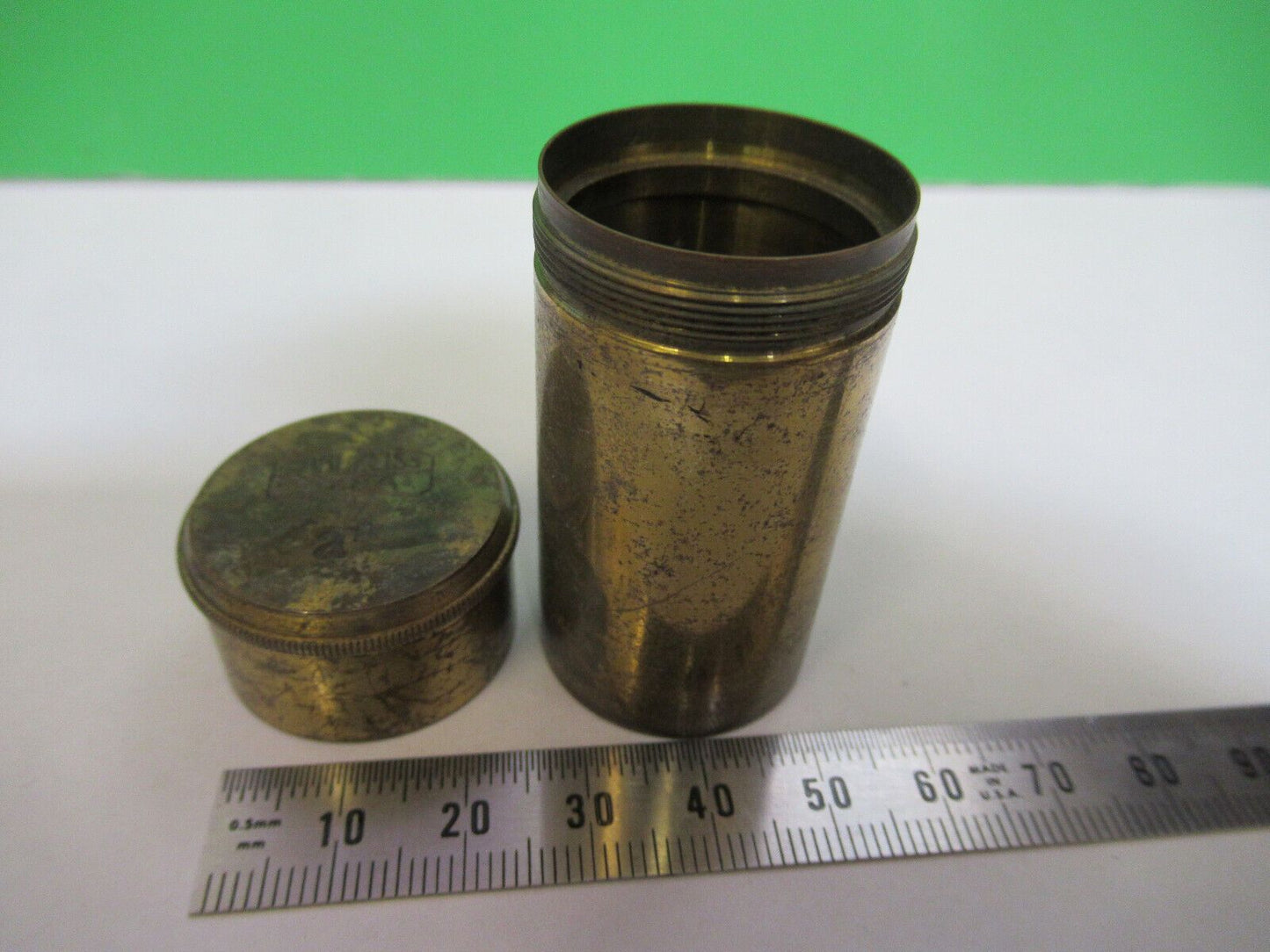 MICROSCOPE PART CARL ZEISS ANTIQUE OBJECTIVE CANISTER AS PICTURED &H3-A-43