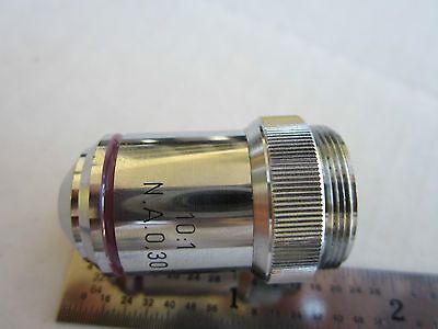 OPTICAL MICROSCOPE PART OBJECTIVE ROLYN RAU GERMANY 10X OPTICS DWR#02