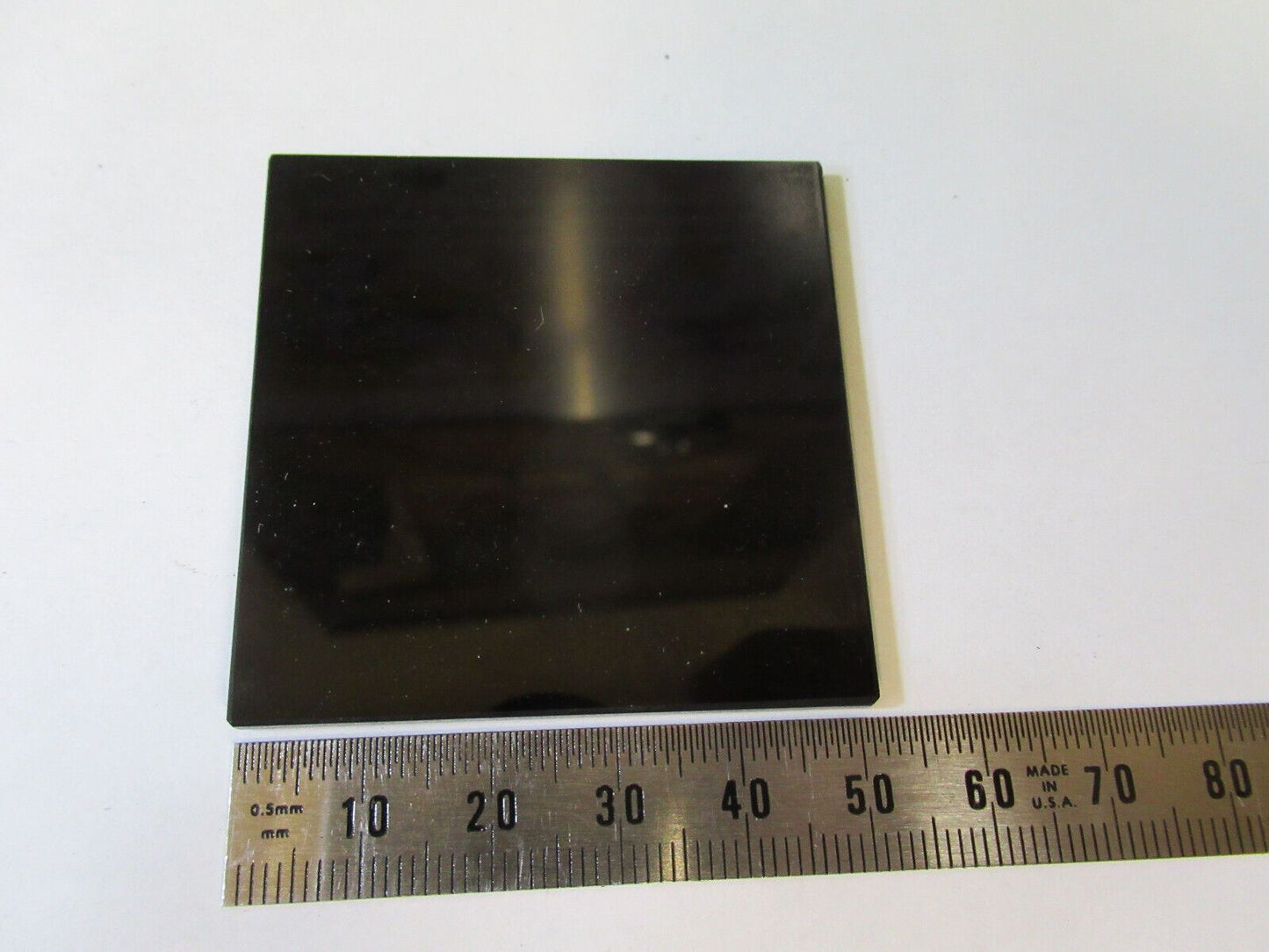 OPTICAL SQUARE OPAQUE GLASS BLANK or very dark OPTICS AS PICTURED &22-A-76