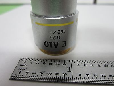 MICROSCOPE PART OBJECTIVE OLYMPUS JAPAN E A10 OPTICS  AS IS BIN#Q5-08