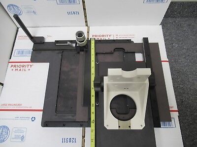 ZEISS AXIOTRON GERMANY HUGE STAGE TABLE X-Y MICROSCOPE PART AS PICTURED #TD-1