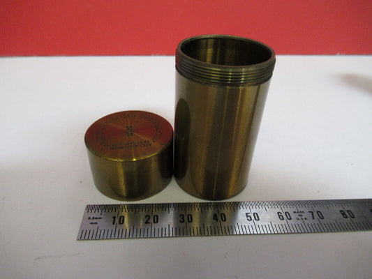 EMPTY BAUSCH LOMB BRASS OBJECTIVE 2/3 CANISTER MICROSCOPE PART AS PICTURED Q2-56