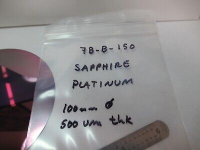 VERY NICE SAPPHIRE WAFER SINGLE CRYSTAL PLATINUM COATED AS PICTURED &7B-B-150