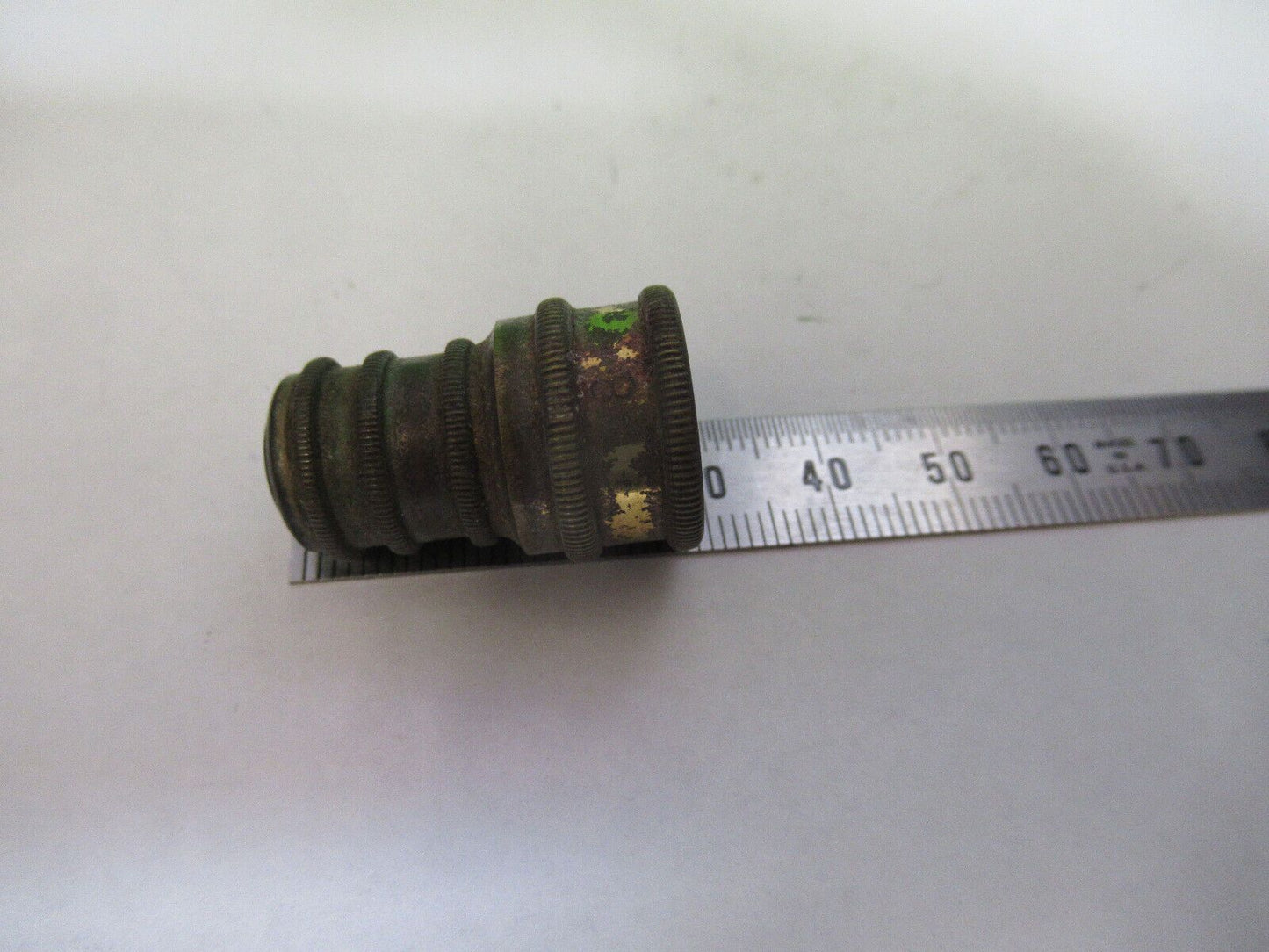 ANTIQUE BRASS MINI UK OBJECTIVE OPTICS MICROSCOPE PART AS PICTURED R2-B-89