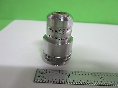 MICROSCOPE PART LEITZ QUARZGL OBJECTIVE H20X INFINITY OPTICS AS IS BIN#T1-40