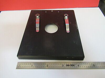 UNKNOWN MAKER JAPAN STAGE TABLE CLIPS MICROSCOPE PART AS PICTURED &B1-A-87