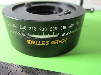 OPTICAL MELLES GRIOT POLARIZER ROTARY FIXTURE + LENS LASER OPTICS BIN#B5-42