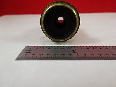 MICROSCOPE PART ANTIQUE BRASS OBJECTIVE LEITZ GERMANY 7 OPTICS AS IS N5-A-12