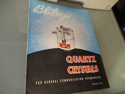 VINTAGE BROCHURE 1941 BLILEY ELECTRIC QUARTZ CRYSTAL FREQUENCY CONTROL AS PICTUR