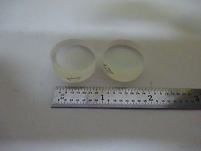 OPTICAL COATED LENS LOT OF TWO LENSES LASER OPTICS AS IS BIN#W5-A-05