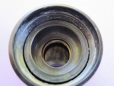 MICROSCOPE OBJECTIVE CARL ZEISS 10 / 0.2 GERMANY OPTICS