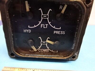 AIRCRAFT PART GENERAL AERO HYD PRESSURE MULTI SYNCHRO INDICATOR AS IS #90-A-30