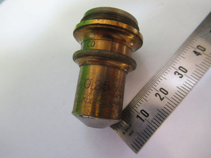 ANTIQUE BRASS SPENCER 16mm  OBJECTIVE MICROSCOPE AS PICTURED #H3-A-27