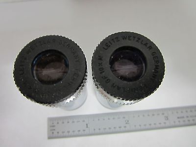 LOT 2 EA LEITZ GERMANY EYEPIECES PERIPLAN 10X MICROSCOPE PART OPTICS BIN#L3-23