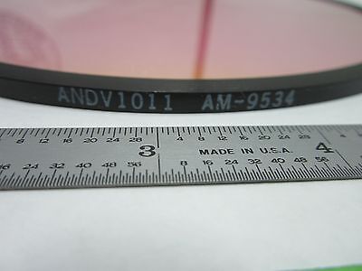 OPTICAL COATED LARGE 7.5" DIAMETER FILTER ANDV1011 LASER OPTICS AS IS BN#Q4-R-37