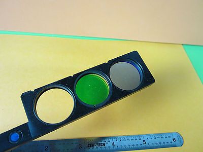 OPTICAL MICROSCOPE PART GLASS FILTER SLIDE OPTICS BIN#D2-35