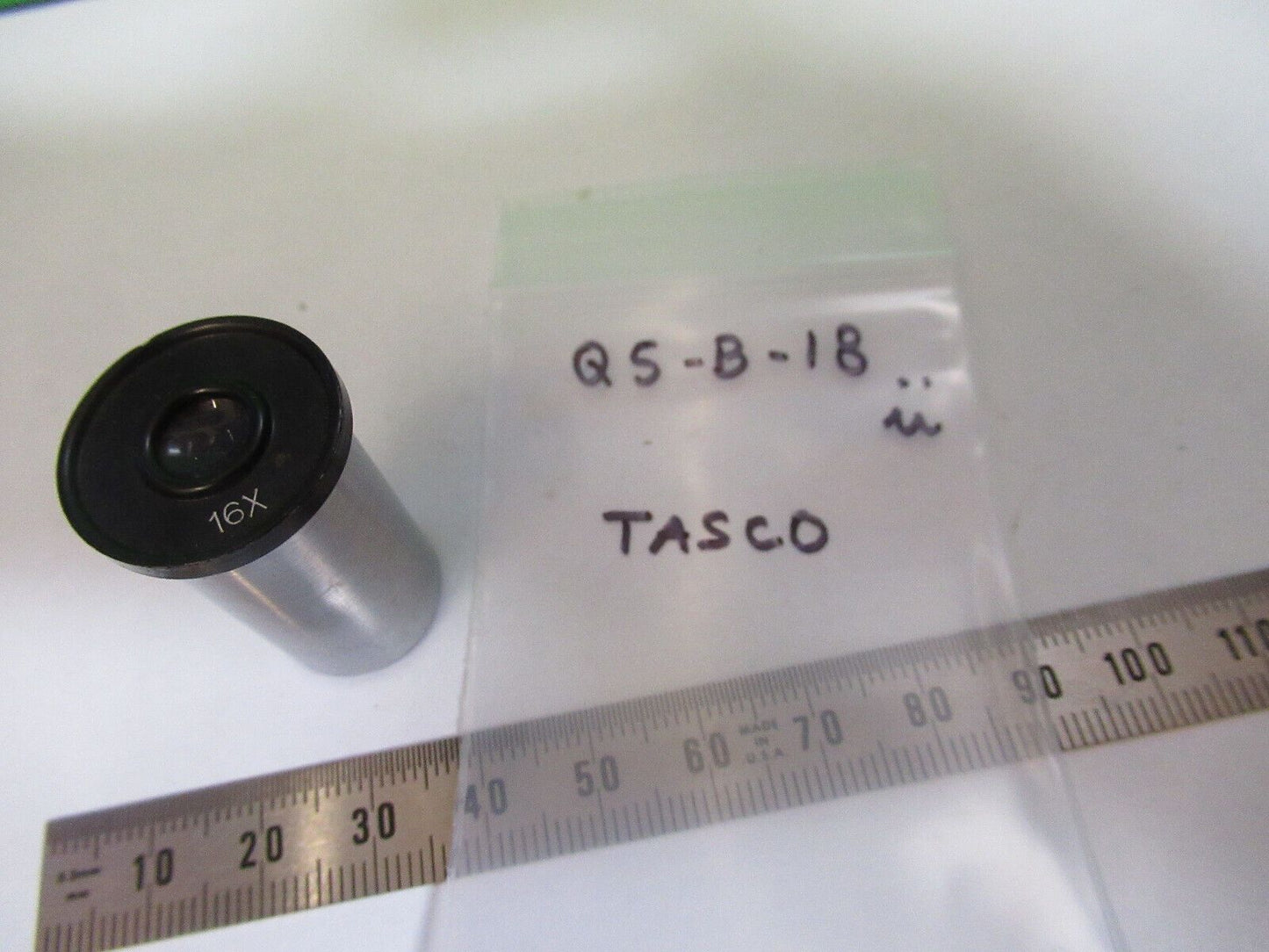 TASCO JAPAN 16X MINI OPTICS EYEPIECE 17mm MICROSCOPE PART AS PICTURED &Q5-B-18