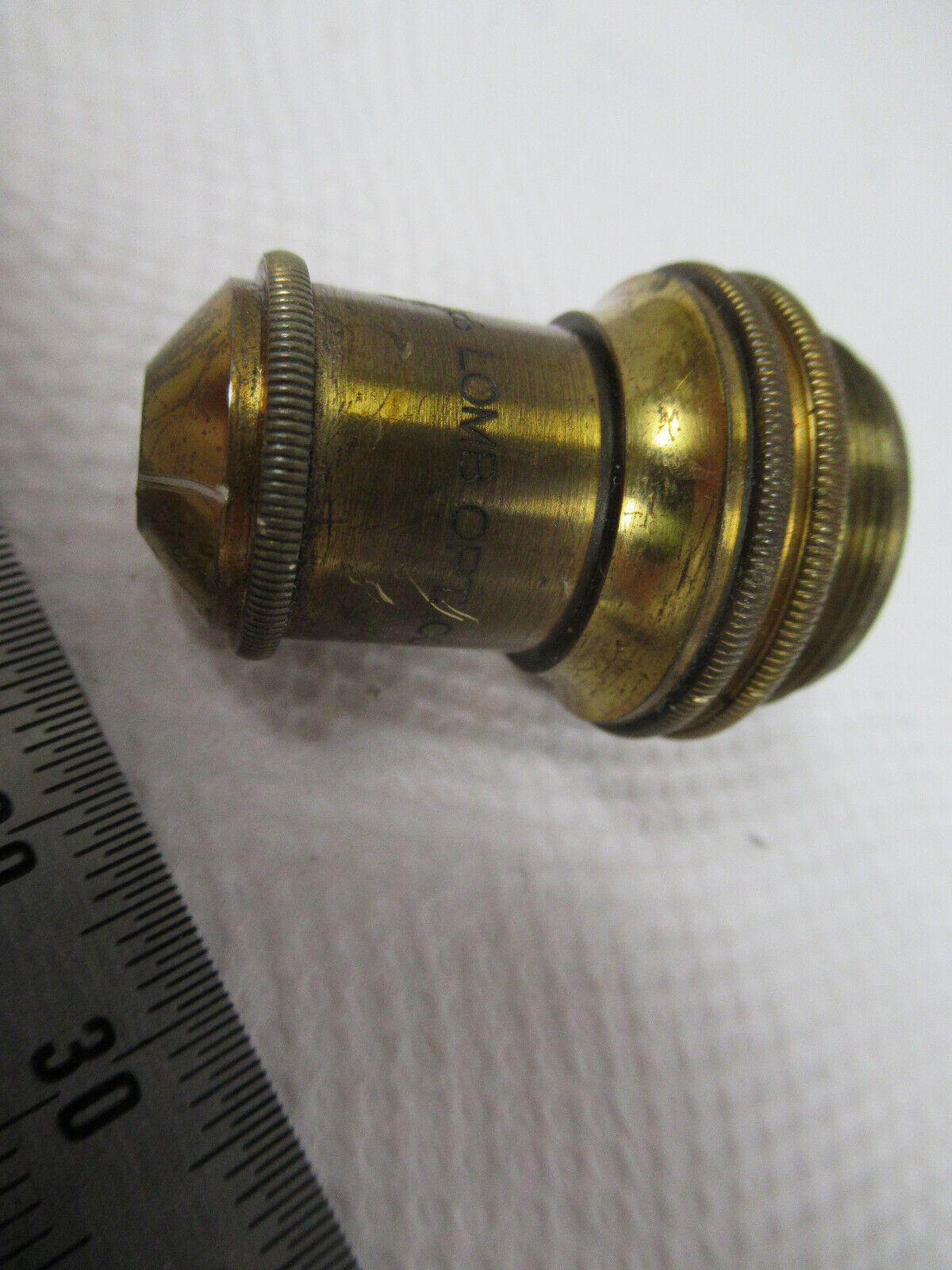 OPTICAL VINTAGE MICROSCOPE OBJECTIVE 10X BAUSCH LOMB OPTICS AS PICTURED W1-A-75