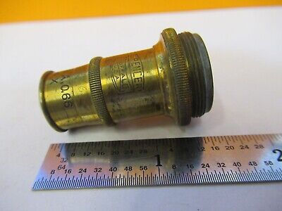 ANTIQUE BRASS OBJECTIVE 44X SPENCER OPTICS MICROSCOPE PART AS PICTURED #7B-B-115