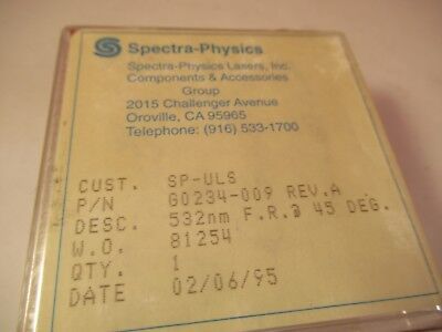 OPTICAL SPECTRA PHYSICS 532nm LENS LASER OPTICS AS PICTURED &FT-4-94