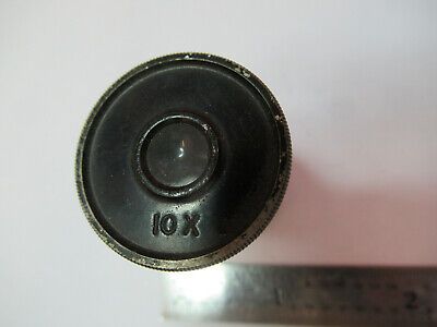 ANTIQUE ERNST LEITZ  "10x" EYEPIECE MICROSCOPE PART OPTICS AS PICTURED #B1-A-48