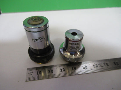 WOLFE WETZLAR GERMANY OBJECTIVE 4X 45X LENS MICROSCOPE PART AS PICTURED &H9-A-53