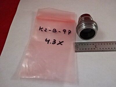 LEITZ GERMANY OBJECTIVE 4.3X 1b OPTICS MICROSCOPE PART &K2-B-97