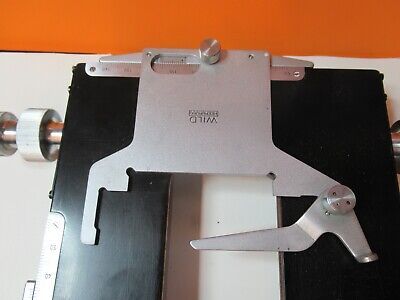 WILD M20 SWISS STAGE TABLE MICROMETERS MICROSCOPE PART as pictured &55R-B-25