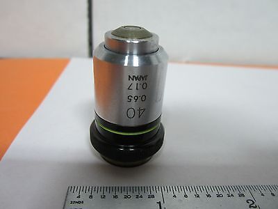 MICROSCOPE PART OBJECTIVE OLYMPUS JAPAN 40X OPTICS AS IS BIN#K9-46-E