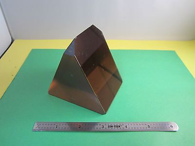 OPTICAL RARE & LARGE AMBER PRISM [small chips] LASER OPTICS BIN#A7-01