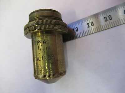 ANTIQUE BRASS SWIFT LONDON OBJECTIVE 1/6 MICROSCOPE PART AS PICTURED &87-FT-31