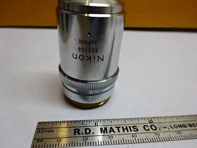 MICROSCOPE PART NIKON JAPAN DIC OBJECTIVE 40X BD PLAN OPTICS AS IS #81-93