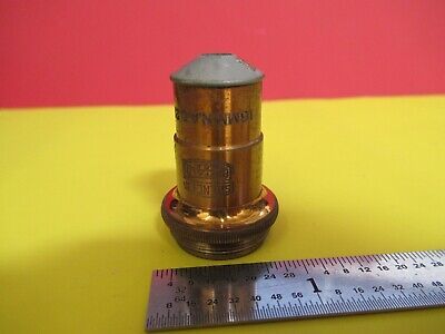 ANTIQUE SPENCER BUFFALO BRASS OBJECTIVE 10X MICROSCOPE PART AS PIC &FT-6-156