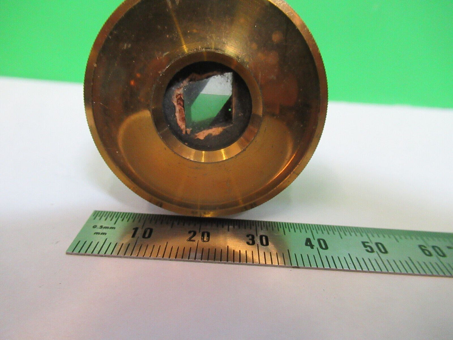 ANTIQUE BRASS POLARIZER POL UK ENGLAND MICROSCOPE PART AS PICTURED P2-B-62