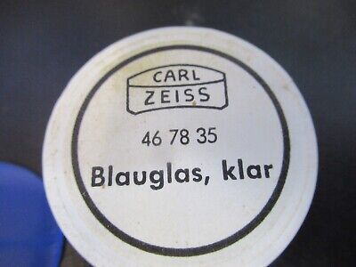 CARL ZEISS GERMANY 467835 BLUE GLASS FILTER MICROSCOPE PART AS PIC &50-A-55