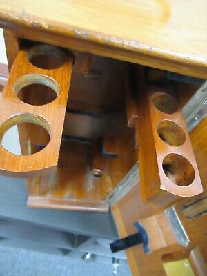 CARL ZEISS EMPTY WOOD CABINET 1800's MICROSCOPE PART AS PICTURED #TB-5