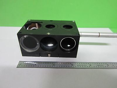 MICROSCOPE PART POLYVAR REICHERT LEICA MAIN FILTER BLOCK SLIDE AS IS BIN#S4-24