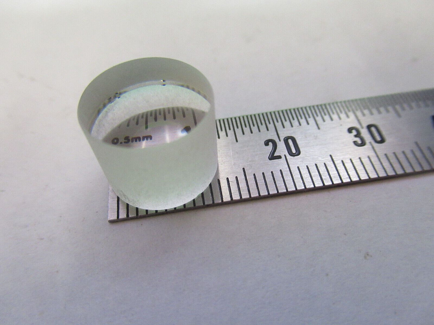 OPTICAL THICK LENS CONVEX CONCAVE CYLINDER OPTICS AS PICTURED &H3-B-56