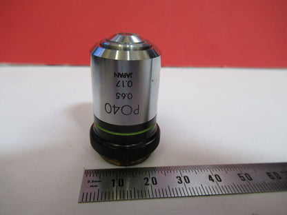 OLYMPUS JAPAN POL OBJECTIVE PO40 MICROSCOPE PART OPTICS AS PICTURED #G4-A-120