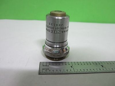 MICROSCOPE PART OBJECTIVE BAUSCH LOMB  20X OPTICS BIN#S8-13