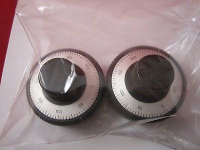 LOT 2 EA OPTICAL MICROSCOPE PART KNOBS ZEISS GERMANY OPTICS BIN#3C ii