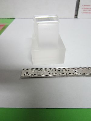 OPTICAL WEIRD SHAPE LENS ? PRISM ? [chipped on edge] LASER OPTICS BIN#F2-94