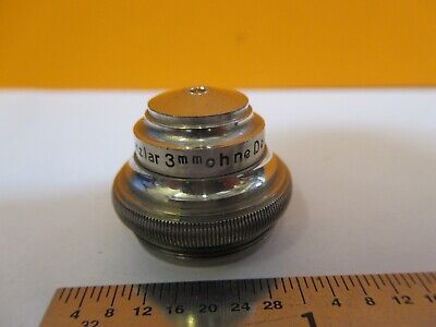 ANTIQUE ERNST LEITZ WETZLAR OBJECTIVE 3mm MICROSCOPE PART AS PICTURED &A3-B-82