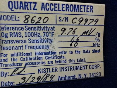 KISTLER QUARTZ 8620 ACCELEROMETER VIBRATION SENSOR   #95-FT-04