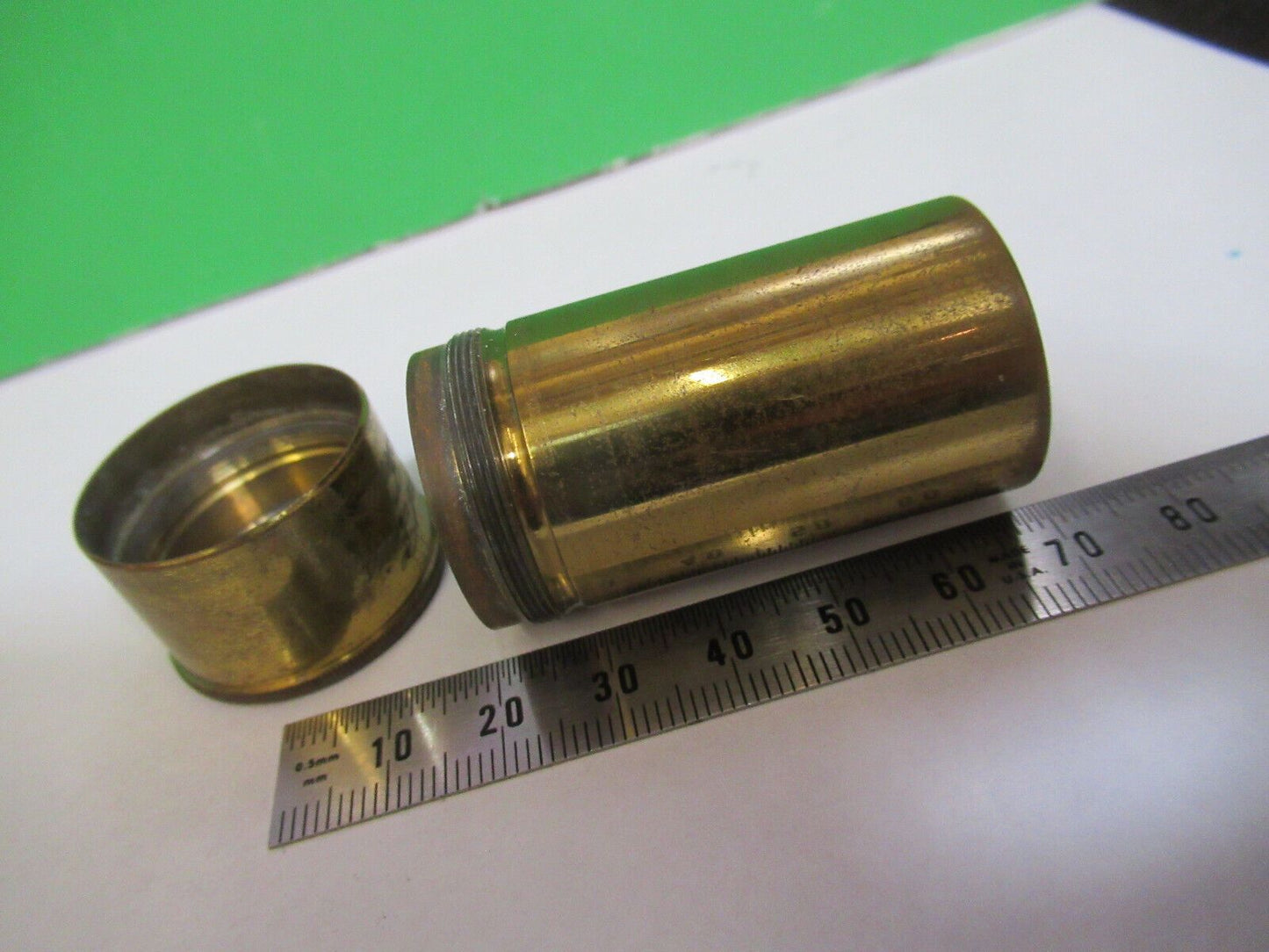 ANTIQUE CARL ZEISS JENA EMPTY CANISTER MICROSCOPE PART AS PICTURED Q7-A-25