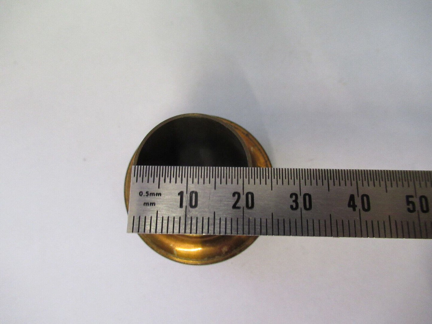 ANTIQUE BRASS EYEPIECE HOLDER UNKNOWN MICROSCOPE PART AS PICTURED Z4-B-72