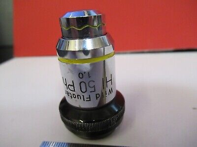 WILD HEERBRUGG OBJECTIVE FLUOR HI 50X PH MICROSCOPE PART AS PICTURED &A9-A-102