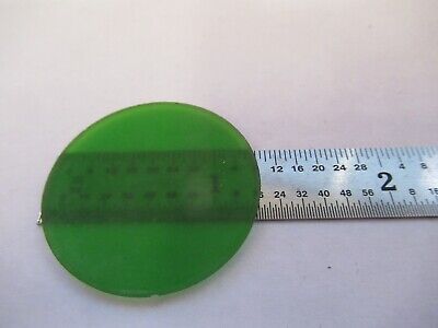 ZEISS GERMANY GREEN GLASS FILTER MICROSCOPE PART OPTICS AS PICTURED &15-FT-X35